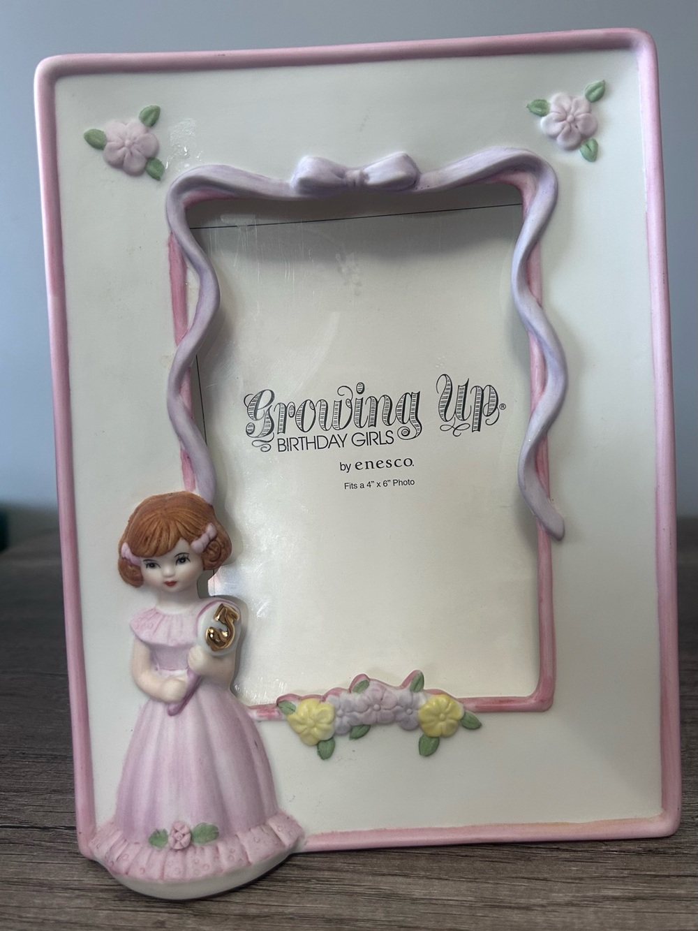 Growing Up Birthday Girls Enesco Pink Floral Frame (5)